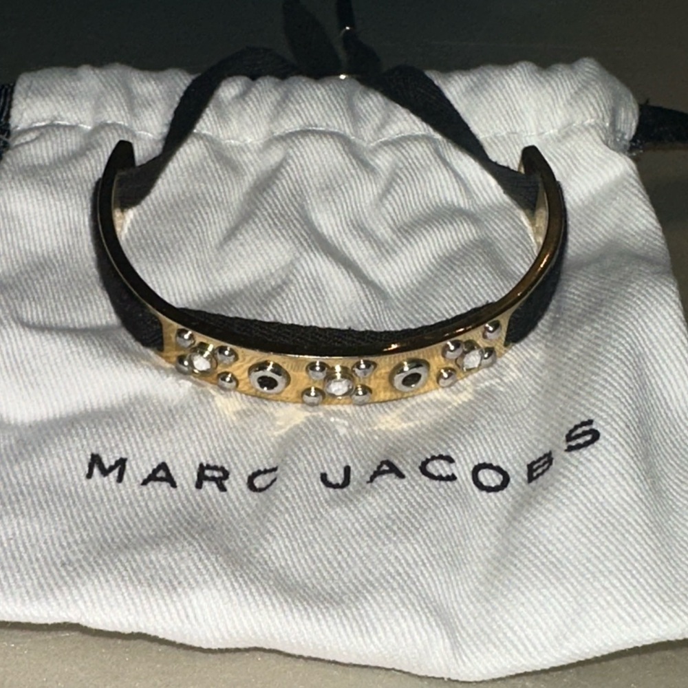 Vintage Marc by Marc Jacobs Gold and Black Studded bracelet.